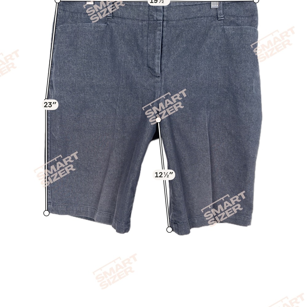 Talbots Walking Shorts Womens 14 Gray Classic Stretch Cotton Blend Bermuda - Picture 5 of 6
